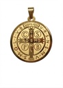 Medalla de San Benito en Acero 30mm Dorada
